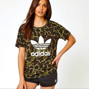 Adidas Trefoil Camo Tee Ladies/Boys Small